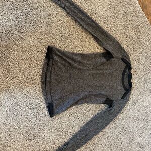 Lululemon Base Runner Long Sleeve Shirt Mini Check Pique Black Activewear